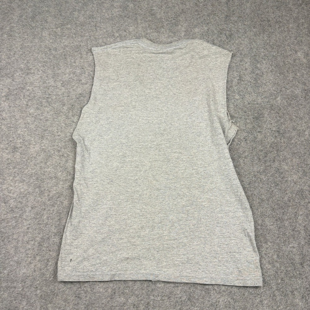 Y2K Native American Muscle Tank Mens Small Gray Brothers Wind Biker Graphic Surf - Picture 10 of 13
